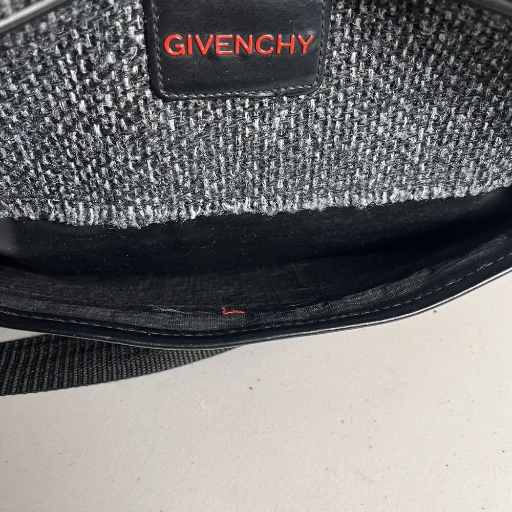 Vintage Givenchy Travel Bag Carry On Luggage Duffle Tweed Overnight Weekender